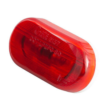Clearance Oval Marker Light, Red, LED, Bracket Mount, Polypropylene, 0.66 A