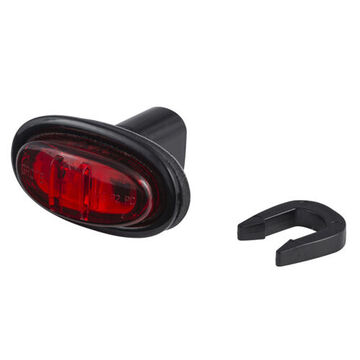 Oval Marker Light, Red, LED, 0.75 in Hole Mount, Polycarbonate, 0.05 A