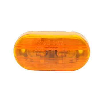 Feu de position ovale de dégagement, ambre, incandescent, montage à vis, polypropylène, 0.66 A
