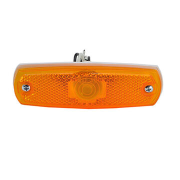 Clearance Rectangular Marker Light, Amber, Screw Mount, Polycarbonate, 0.27 A, 2-Wired
