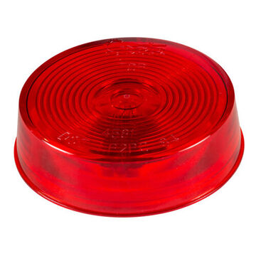 Clearance Round Marker Light, Red, Bracket Mount, Polycarbonate, 12 V, 0.33 A