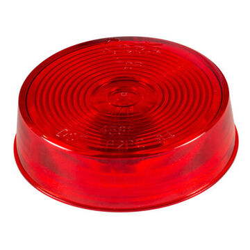 Feu de position rond de dégagement, Rouge, Montage sur support, Polycarbonate, 12 V, 0.33 A