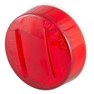 Clearance Round Marker Light, Red, LED, Bracket Mount, Polycarbonate, 0.06 A