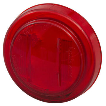 Clearance Round Marker Light, Red, LED, Bracket Mount, Polycarbonate, 0.06 A