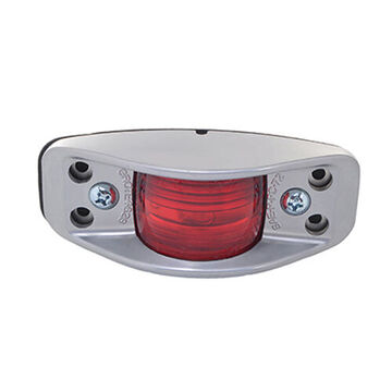Clearance Rectangular Marker Light, Red, Screw Mount, Aluminum, 0.33 A