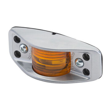 Clearance Rectangular Marker Light, Amber, Screw Mount, Aluminum, 0.33 A