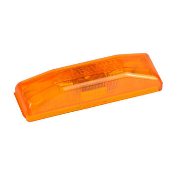 Clearance Rectangular Marker Light, Amber, Incandescent, Bracket Mount, Polycarbonate, 0.66 A