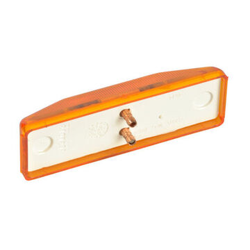 Clearance Rectangular Marker Light, Amber, Incandescent, Bracket Mount, Polycarbonate, 0.66 A