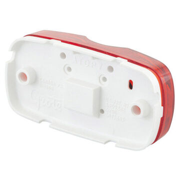 Two-bulb Square-corner Clearance Marker Light, Red, Incandescent, Bracket Mount, Polypropylene, 0.66 A