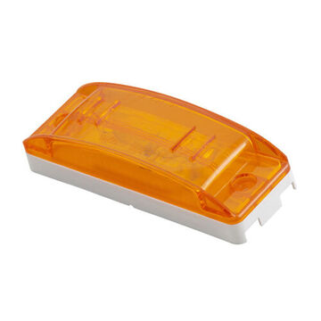 Clearance Rectangular Marker Light, Amber, Bracket Mount, Polycarbonate, 12 V, 0.66 A