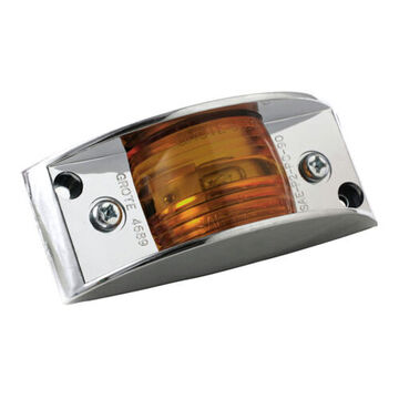 Clearance Rectangular Marker Light, Amber, Screw Mount, ABS, 0.27 A