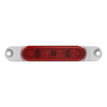 Clearance Oval Thin-line Marker Light, Red, LED, Surface Mount, Polycarbonate, 0.07 A
