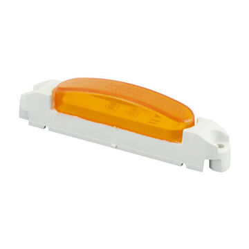 Clearance Oval Thin-line Marker Light, Amber, LED, Surface Mount, Polycarbonate, 0.07 A