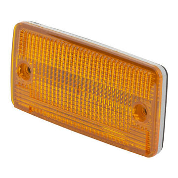 Clearance Rectangular Marker Light, Amber, LED, Flush Mount, Polycarbonate