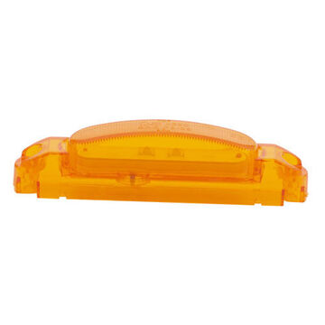Clearance Rectangular Thin-line Marker Light, Amber, LED, Screw Mount, Polycarbonate, 0.07 A