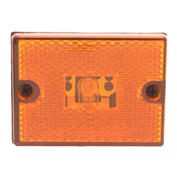 Clearance Square Submersible Marker Light, Amber, Incandescent, Screw Mount, Polypropylene, 0.27 A