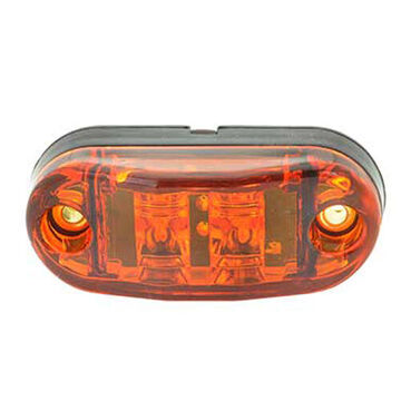 Clearance Oval Marker Light, Amber, Screw Mount, 0.05 A