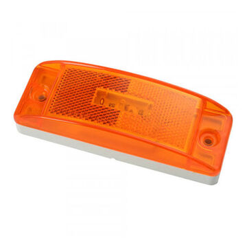Clearance Rectangular Marker Light, Amber, LED, Bracket Mount, Polycarbonate, 0.06 A