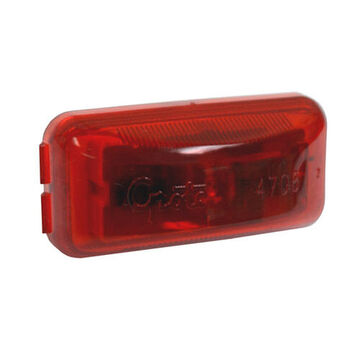 Clearance Rectangular Marker Light, Red, LED, Bracket Mount, Polycarbonate, 0.06 A, 12 V