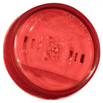 Clearance Round Marker Light, Red, LED, Bracket Mount, Polycarbonate, 0.06 A