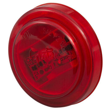 Clearance Round Marker Light, Red, LED, Bracket Mount, Polycarbonate, 0.06 A