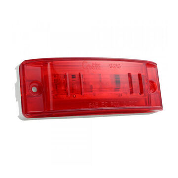 Clearance Rectangular Marker Light, Red, LED, Screw Mount, Polycarbonate, 0.05 A