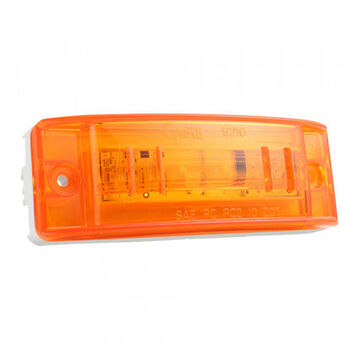 Clearance Rectangular Marker Light, Amber, LED, Screw Mount, Polycarbonate, 0.10 A