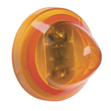 Beehive Clearance Marker Light, Amber, LED, Bracket Mount, Polycarbonate, 0.06 A