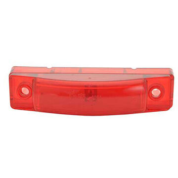 Clearance Rectangular Thin-line Marker Light, Red, LED, Screw Mount, Polycarbonate, 0.06 A
