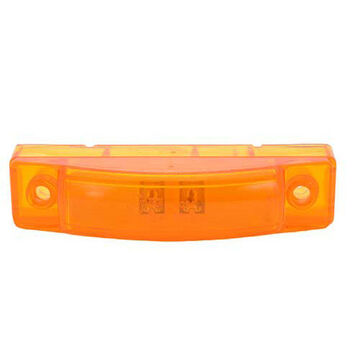 Clearance Rectangular Thin-line Marker Light, Amber, LED, Screw Mount, Polycarbonate, 0.06 A