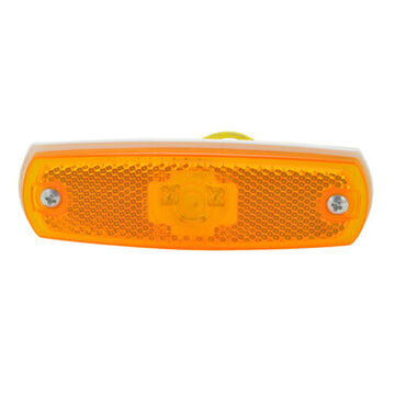 Clearance Rectangular Marker Light, Amber, LED, Screw Mount, Polypropylene, 0.06 A
