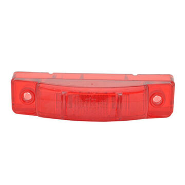 Clearance Rectangular Thin-line Marker Light, Red, LED, Screw Mount, Polycarbonate, 0.12 A