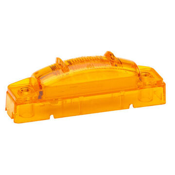 Clearance Rectangular Marker Light, Amber, LED, Screw Mount, Polycarbonate, 0.12 A