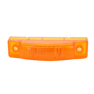 Clearance Rectangular Thin-line Marker Light, Amber, LED, Screw Mount, Polycarbonate, 0.12 A