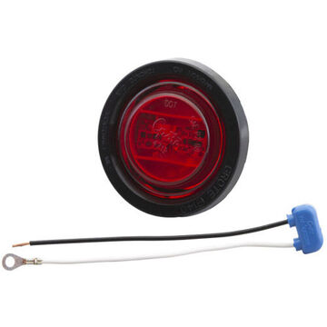 Clearance Round Marker Light, Red, LED, Polycarbonate, 0.06 A