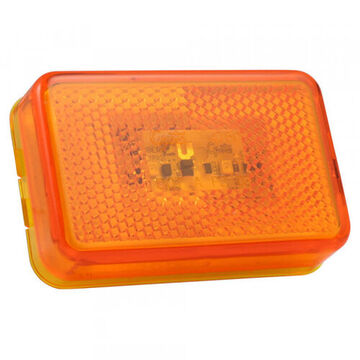 Rectangular Marker Light, Amber, LED, Polycarbonate, 0.06 A
