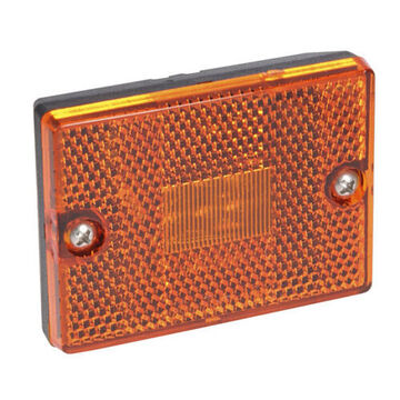 Clearance Square Submersible Marker Light, Amber, LED, Stud Mount, Polypropylene, 0.22 A