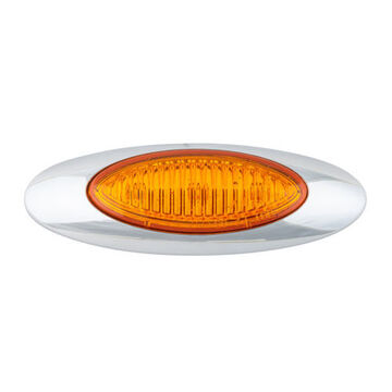 Oval Marker Light, Red, LED, Screw Mount, Polycarbonate, 0.12 A