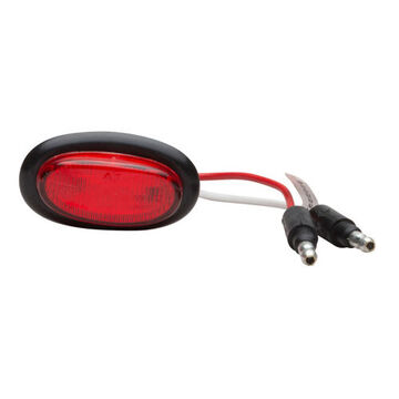 Feu de gabarit ovale de dégagement, rouge, LED, montage dans un trou de 0.75 pouce, polycarbonate, 0.05 A