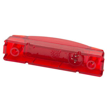Clearance Rectangular Thin-line Marker Light, Red, LED, Screw Mount, Polycarbonate, 0.02 to 0.06 A