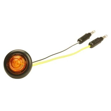Round Marker Light, Amber, LED, 0.03 A, 9 to 32 V