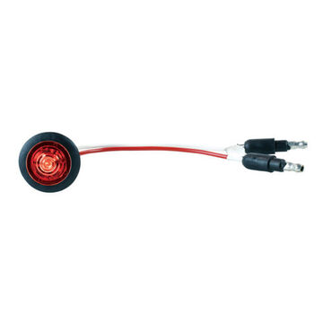 Clearance Round Marker Light, Red, LED, 0.75 in Hole Mount, 0.05 A