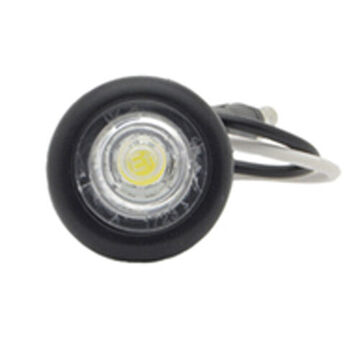 Clearance Round Marker Light, White, R7, 0.75 in Hole Mount, 0.05 A