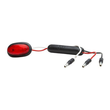 Clearance Oval Marker Light, Red, LED, 0.75 in Hole Mount, 0.01 to 0.05 A