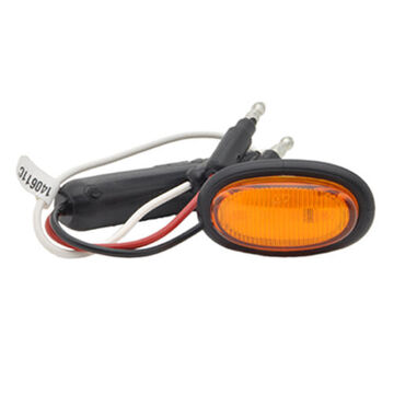 Clearance Oval Marker Light, Amber, LED, 0.75 in Hole Mount, 0.01 to 0.05 A