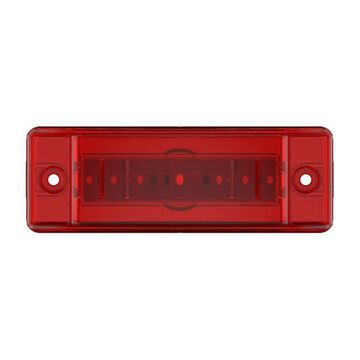 Clearance Rectangular Marker Light, Red, LED, Screw Mount, Polycarbonate, 0.03 A
