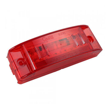 Clearance Rectangular Marker Light, Red, LED, Screw Mount, Polycarbonate, 0.03 A