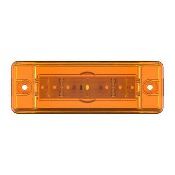 Clearance Rectangular Marker Light, Amber, LED, Screw Mount, Polycarbonate, 0.03 A