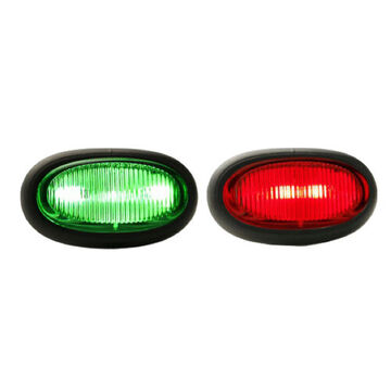 Clearance Oval Marker Light, Red/Green, Polycarbonate, 0.05 A