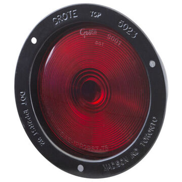 Feu rond à double contact, 12 V, 0.59 à 2.1 A, lentille en acrylique, boîtier en acier, noir/rouge